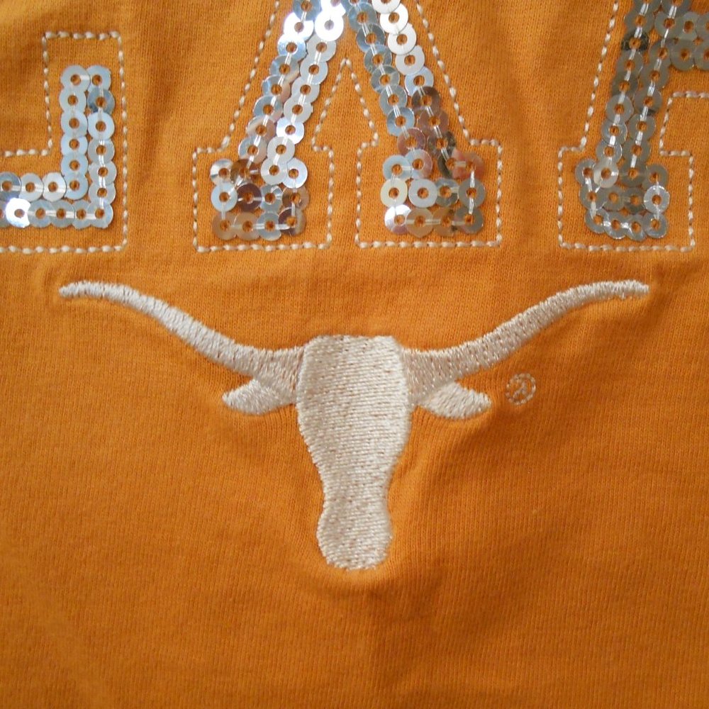 University Of Texas Sequin Long Sleeved Tee - Picture 2 of 4